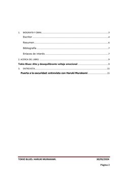 TOKIO BLUES. HARUKI MURAKAMI.                                                                     30/05/2024 
 
Página 2