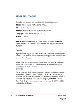 TOKIO BLUES. HARUKI MURAKAMI.                                                                     30/05/2024 
 
Página 3