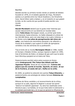 TOKIO BLUES. HARUKI MURAKAMI.                                                                     30/05/2024 
 
Página 4 
 
E