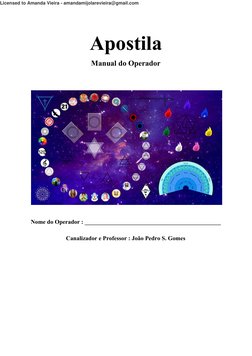 Apostila 
Manual do Operador  
 
 
 
Nome do Operador : ______________________________________________ 
 
Canalizador e Profe