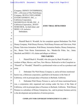 1 
2 
3 
4 
5 
6 
7 
8 
9 
10 
Company; DISNEY ENTERPRISES, 
INC., a Division of The Walt Disney 
Company; BUENA VISTA HOME