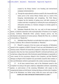 1 
created by the Disney Entities' own branding and internet-based 
2 
campaigns and presentations. 
3 
g. Through the unprec