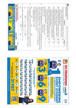 Sri Chaitanya JEE Main Exam Paper 2025 | PDF