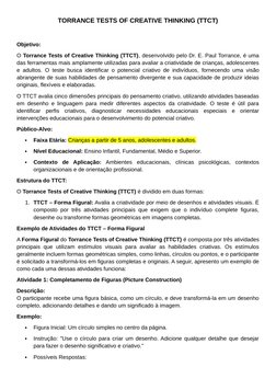 Avaliação da Criatividade: TTCT | PDF | Pensamento | Geometria