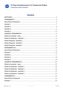 2ª Fase Constitucional I 41º Exame de Ordem 
 
 
Treinamento de Peças e Questões 
2 
 
INSTRUÇÃO
TREINAMENTO 1
Peça Prático
