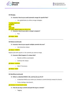 Git Interview Questions for DevOps | PDF | Version Control | Computer File