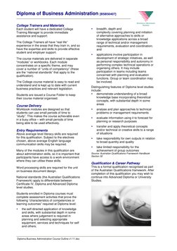 Diploma of Business Administration [BSB50407]  
 
 
 
 Diploma Business Administration Course Outline v1-11.doc 
College Trai