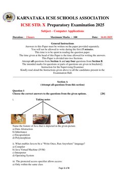 ICSE Class 10 Computer Applications 2025 | PDF | Constructor (Object ...