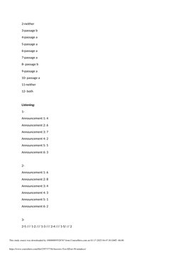 EFset 50-Minute Test Answers | PDF