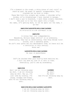 I’m a diamond in the rough, a shiny piece of coal tryin’ to
reach my goal. My power of speech: unimpeachable. Only
nineteen b