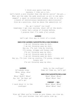 I think your pants look hot,
Laurens, I like you a lot.
Let’s hatch a plot blacker than the kettle callin’ the pot...
What ar