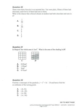 Selective Sample Paper Maths Practice Selective Paper | PDF