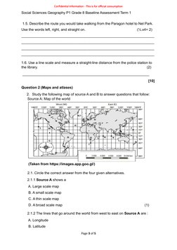 Grade 8 Geography Term 1 Assessment | PDF | Longitude | Latitude