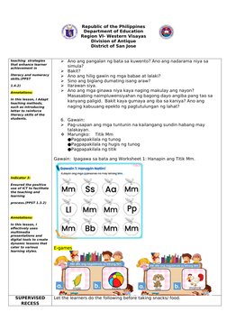 Kindergarten Lesson Plan: Matatag Curriculum | PDF | Teachers | Curriculum