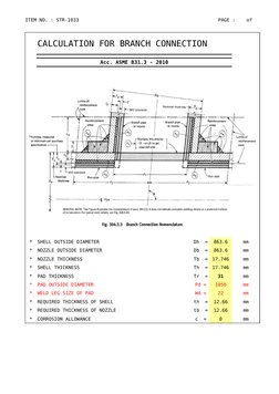 Branch Connection Calculation ASME B31.3 | PDF | Pipe (Fluid Conveyance ...