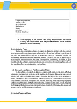 Introduction to Practice Teaching Worksheet | PDF | Teachers ...