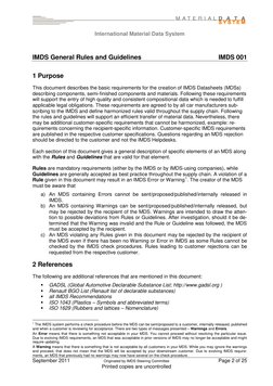 IMDS General Rules and Guidelines | PDF | Chemical Substances | Weight