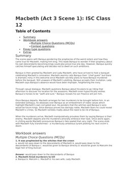 Macbeth Act 3 Scene 1 Analysis | PDF | Macbeth | Shakespearean Tragedies
