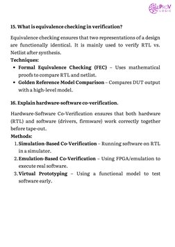 VLSI Design Verification Interview Guide | PDF | Formal Verification ...
