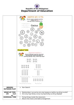 Kindergarten Matatag Lesson Plan | PDF | Curriculum | Teachers