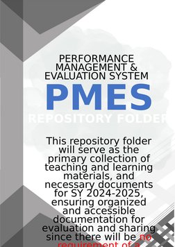 PMES Repository Folder Guide 2024-2025 | PDF | Teachers | Mentorship