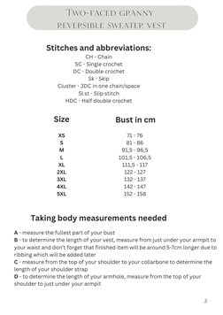 Stitches and abbreviations:
CH - Chain
Stitches and abbreviations:
CH - Chain
SC - Single crochet
DC - Double crochet
Sk - Sk