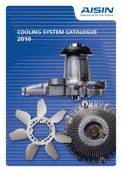AISIN Cooling System Catalogue 2010 | PDF | Leak | Radiator