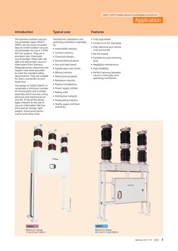 Siemens HG 11.41 · 2002
3
Application
3AG01 /3AF01 Outdoor Vacuum Circuit-Breakers up to 40.5 kV
The Siemens outdoor vacuum
c