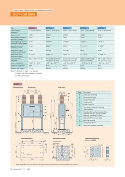 4
Siemens HG 11.41 · 2002
Technical Data
3AG01 /3AF01 Outdoor Vacuum Circuit-Breakers up to 40.5 kV
Type
3AG0144
3AF0143
3AF0