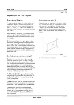 MAN B&W 
2.04
Page 1 of 9
MAN Diesel
198 69 93-5.2
MAN B&W MC/MC-C/ME/ME-C/ME-B/-GI-TII engines
Engine Layout and Load Diagra