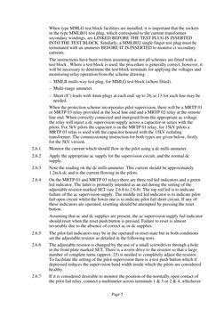 Page 5
When type MMLG test block facilities are installed, it is important that the sockets
in the type MMLB01 test plug, whi