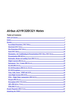 Airbus A319/320/321 Notes
Table of Contents
Table of Contents