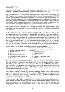 Electrical (TM 7-24.x)
All normal electrical power shifts automatically except the External Power which must 
have the EXT PW