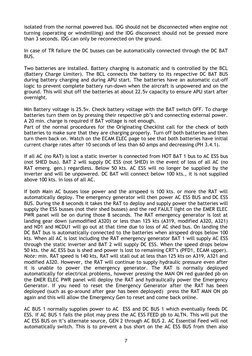 isolated from the normal powered bus. IDG should not be disconnected when engine not 
turning (operating or windmilling) and