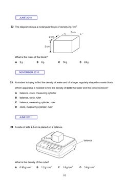 Density Problems and Solutions for IGCSE | PDF | Density | Volume