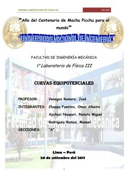 [PRIMER LABORATORIO DE FISICA III] 
                                UNI-FIM 
 
 
1 
 
“Año del Centenario de Machu Picchu par