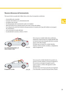 35
Resumen del proceso de funcionamiento
Para que el techo se pueda abrir deben darse, entre otras, las siguientes condicione