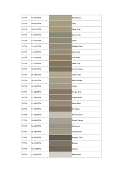 Pantone TPX Color Chart Overview | PDF