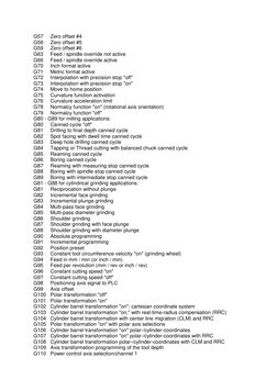Comprehensive G-Code Reference Guide | PDF | Technology & Engineering