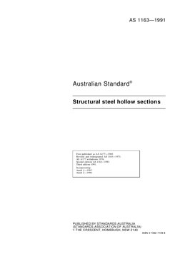 As 1163 - Hollow Sections For Structural Steel | PDF | Quality