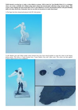 NMM tutorial, covering how to make a silver-finish on armour. MM is short for Non-Metallic-Metal. It is a technique 
where yo