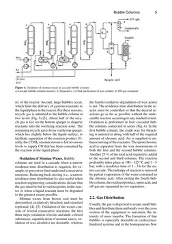 Bubble Columns
5
Figure 4. Oxidation of montan waxes in cascade bubble columns
a) Cascade bubble-column reactors; b) Separato