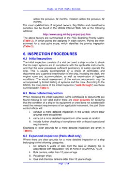Guide to Port State Control
Page 7/16
within the previous 12 months, violation within the previous 12
months.
The most update