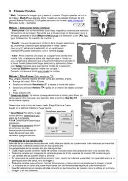 3. Eliminar Fondos 
* Abrir: Cargamos la imagen que queremos convertir. Propia o puedes recurrir a 
la imagen: Skull.tif que