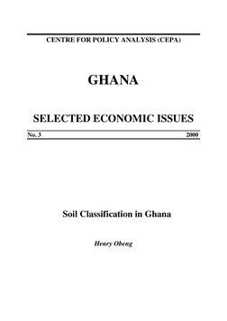 CENTRE FOR POLICY ANALYSIS (CEPA) 
 
 
 
GHANA  
 
 
SELECTED ECONOMIC ISSUES 
No. 3  
 
     
 
 
 
 
 
 
              20
