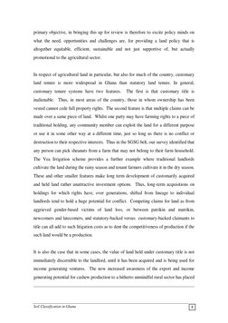 Soil Classification in Ghana 
 
8 
primary objective, in bringing this up for review is therefore to excite policy minds on