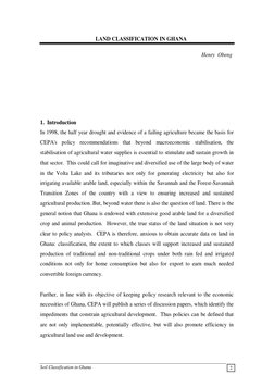 Soil Classification in Ghana 
 
2 
LAND CLASSIFICATION IN GHANA 
 
 
 
 
 
 
 
 
 
 
            Henry  Obeng 
 
 
 
 
 
 
1.