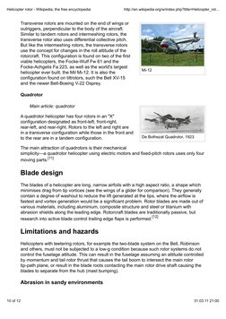 Mi-12
De Bothezat Quadrotor, 1923
Transverse rotors are mounted on the end of wings or
outriggers, perpendicular to the body