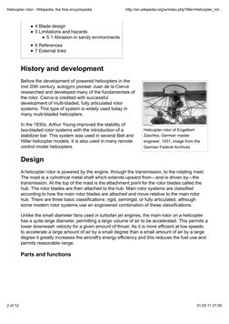 Helicopter rotor of Engelbert
Zaschka, German master
engineer, 1931, image from the
German Federal Archives
4 Blade design
5