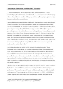 Stereotype Formation and Its Effects | PDF | Stereotypes ...